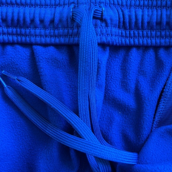 Adidas Climalite Track Warmup Pants Baggy Blue/White Zip Ankle Wide Leg Large - Picture 4 of 8